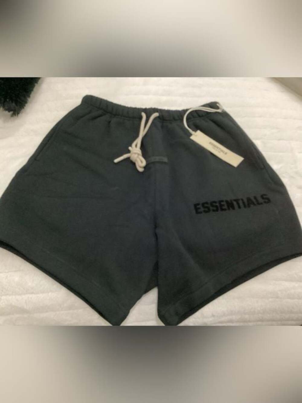 ESSENTIALS Black Logo Sweat Shorts - NWT - SIZE S